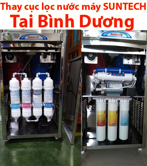 Thay lõi lọc nước SUNTECH tại Bình Dương