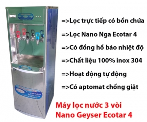 Máy Nano Ecotar 4 Có Nóng Lạnh